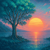 undefined PixelNatureWave Synthwave Radio